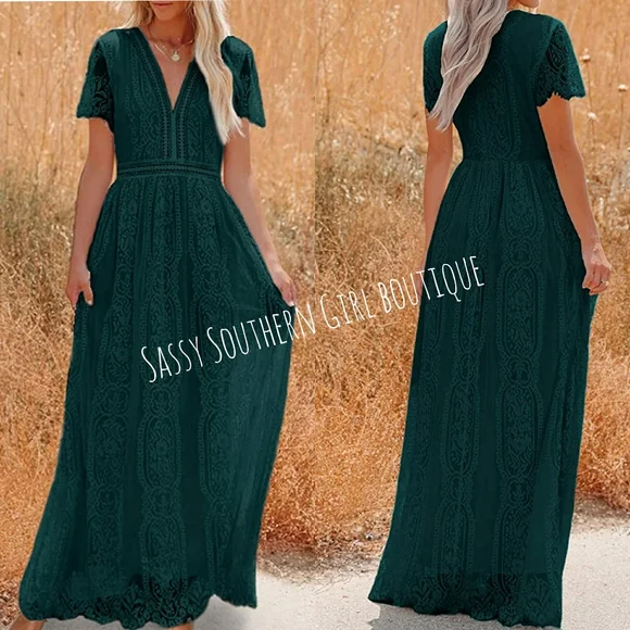princess polly baby blue dress Ruffled Solid Emerald Green Off the Shoulder Boho Women's Dress – Lavender  Rose Boutiques